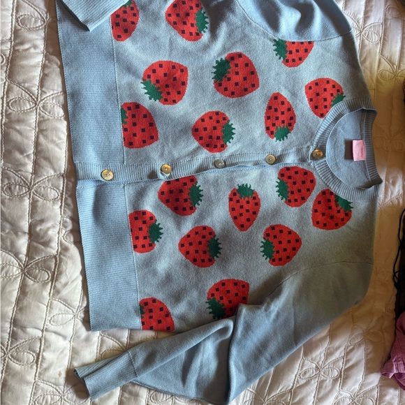 ban.do Blue Strawberry Cardigan - Picture 2 of 5